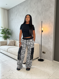 Black & White Ankara Pattern Pants