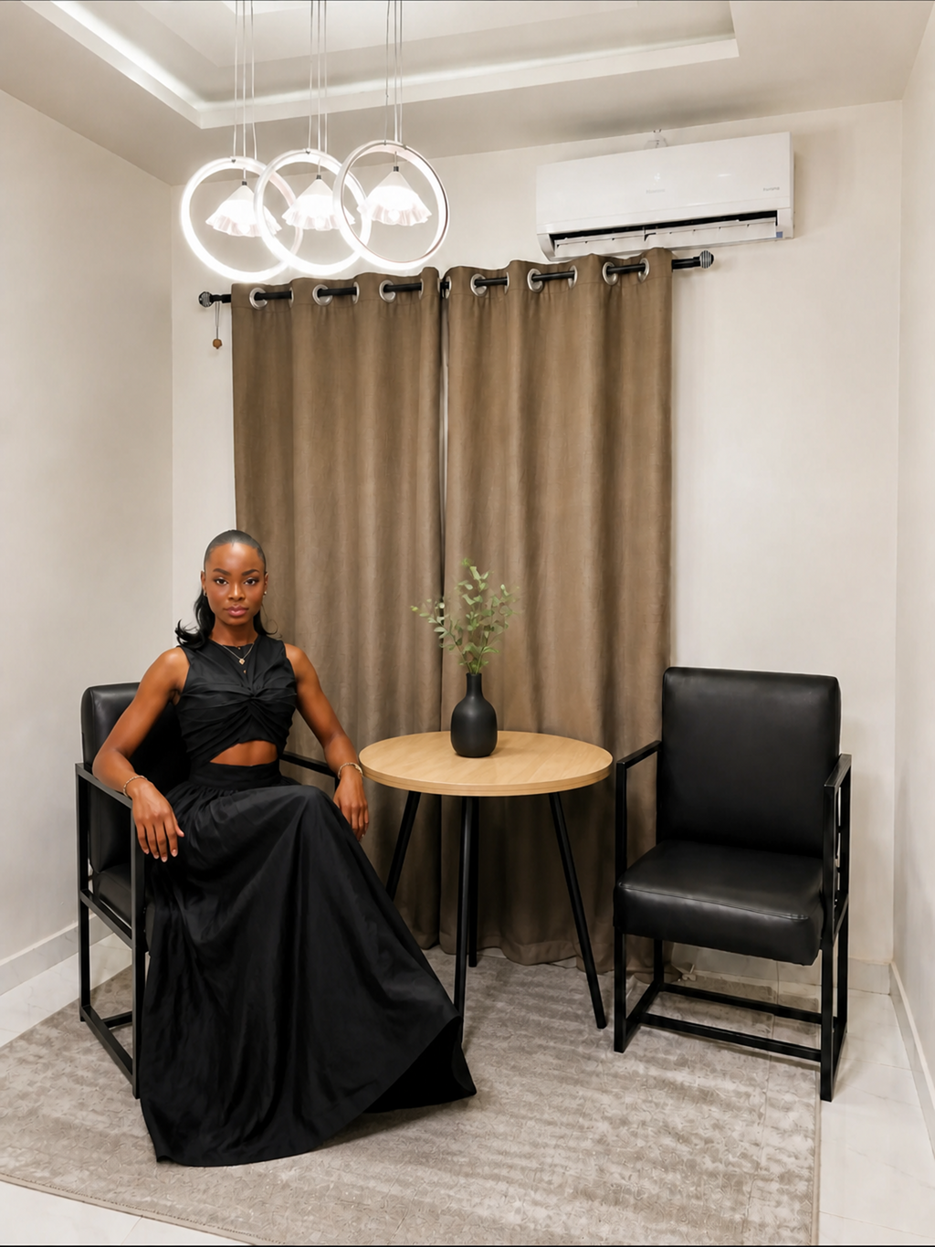 Maxi sleeveless dress  Black